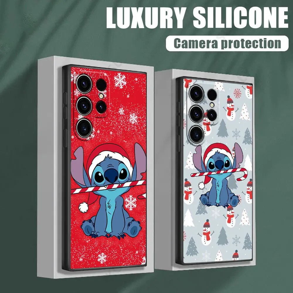

Christmas Stitch With Snowmen Phone Case For Samsung Galaxy S24FE Cases S25 Ultra S23 S21 S20 FE S22 S24 Plus Note20 Ultra Cover
