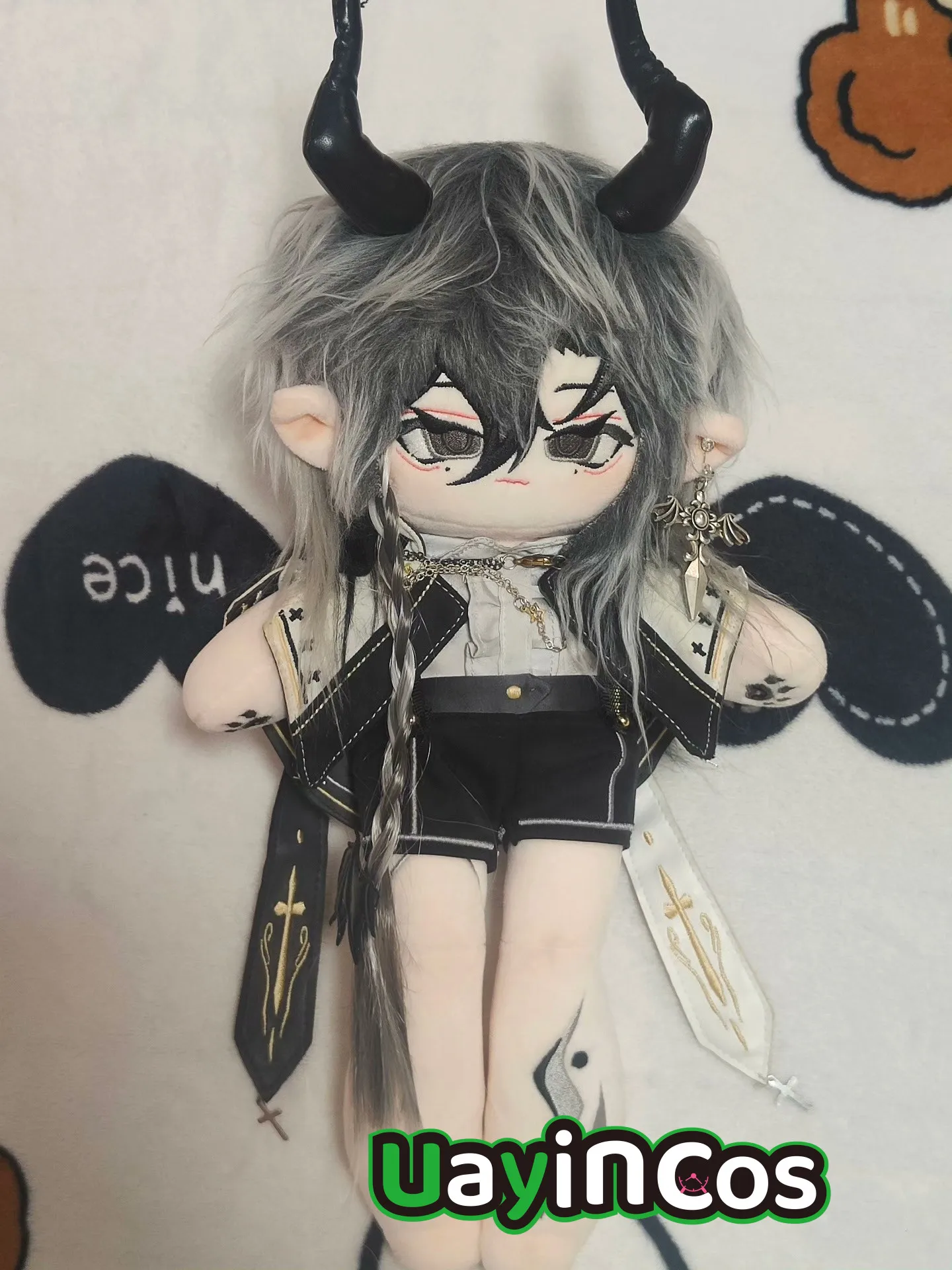 In Stock Anime No attributes Monster Grey Dragon Stuffed 30cm Plushie Doll Body Anime Ornament Game Toy Gift Cosplay Costume