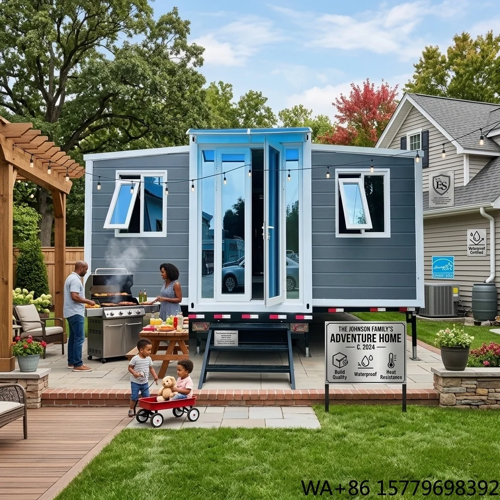 20ft 40ft Prefab Mobile Tiny Home Ready to Ship 2 3 4 Bedroom with Bathroom and Kitchen Container House Sunroom Hotel Rooms