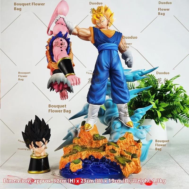 

В наличии 32 см двуглавый Dragon Ball аниме фигурка экшн-фигурки Cs Vegito Vs Buu Gk сцена статуя модель украшения игрушки подарки