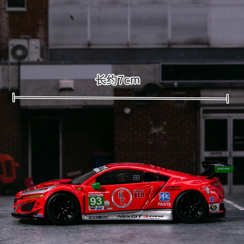 1:64 Honda Acura NSX GT3 EVO22 спортивный автомобиль #617 модель автомобиля из литого под давлением, игрушки для мальчиков, детские праздничные подарки на день рождения