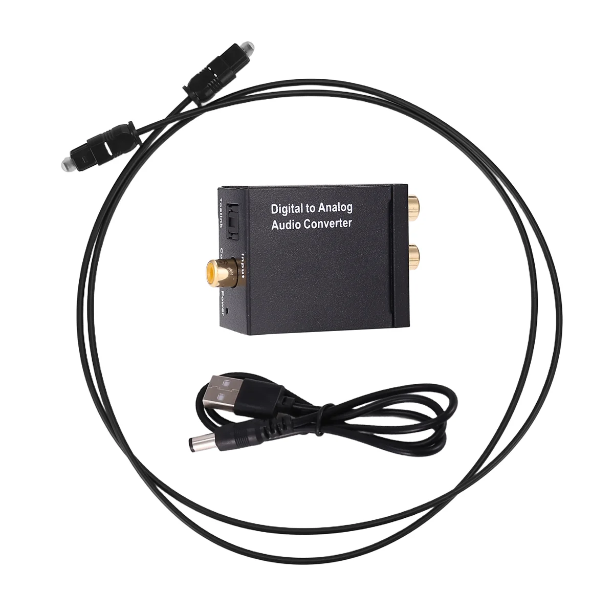 Digital to Analog Audio Converter Optical Fiber Toslink Coaxial Signal to RCA R/L Audio Decoder SPDIF ATV DAC Amplifier