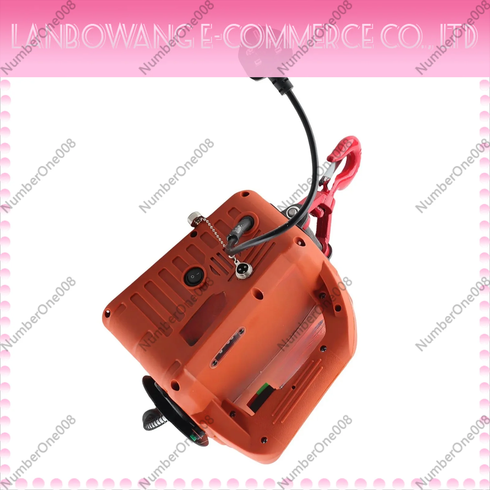 1500W Electric Hoist 500kg Capacity, Portable Power Winch Crane with Remote Control, 7.6m Lifting Height for Garage Workshop
