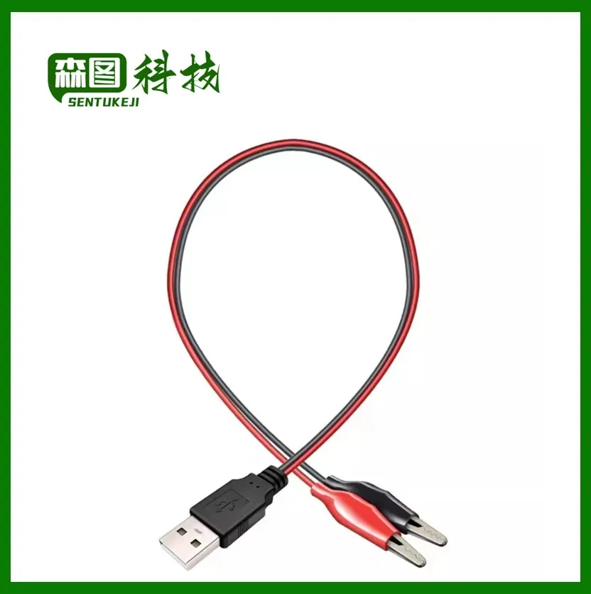 Pinzas de cocodrilo USB, cable macho/hembra a USB, Detector de probador, medidor de voltaje CC, amperímetro, capacidad, medidor de potencia, 1 par