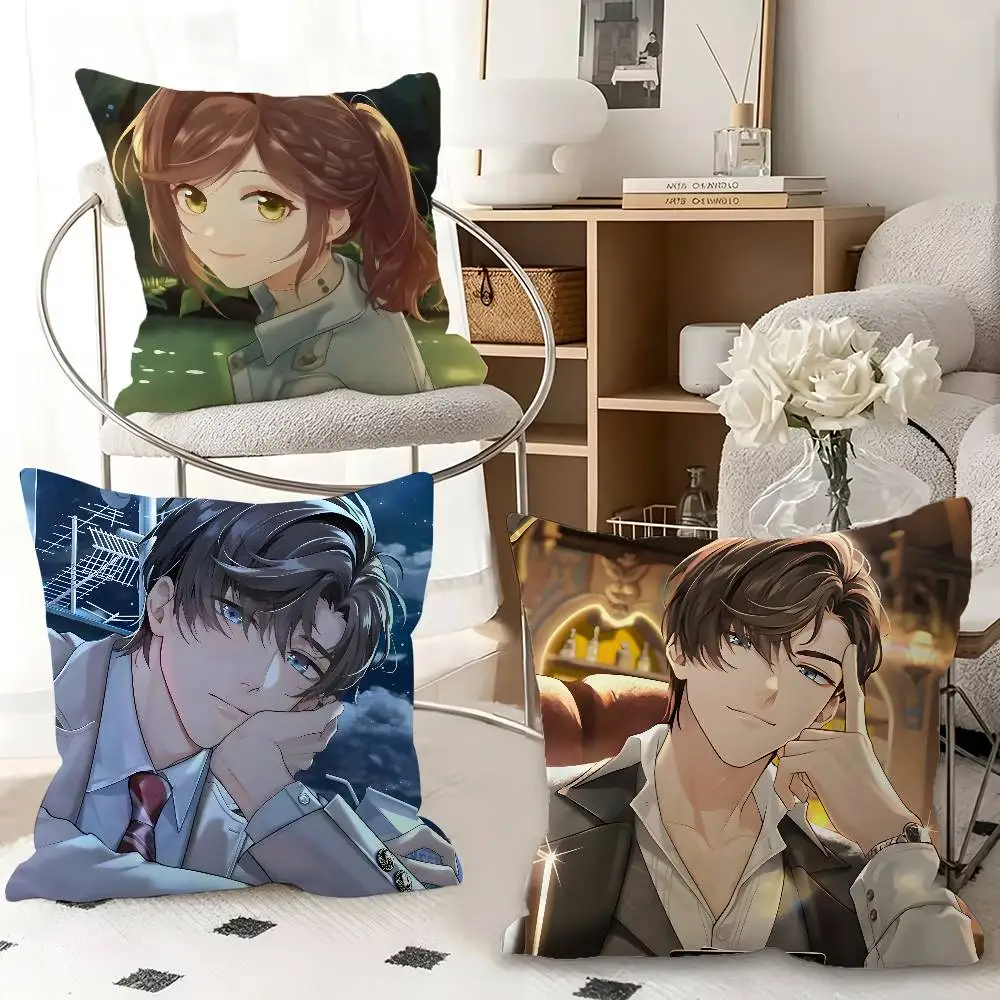 1pc Cartoon Game Tears Of Themis Pillow Case Fashion Square Pillowcase Bedroom Sofa Room Ins Decoration Leisure