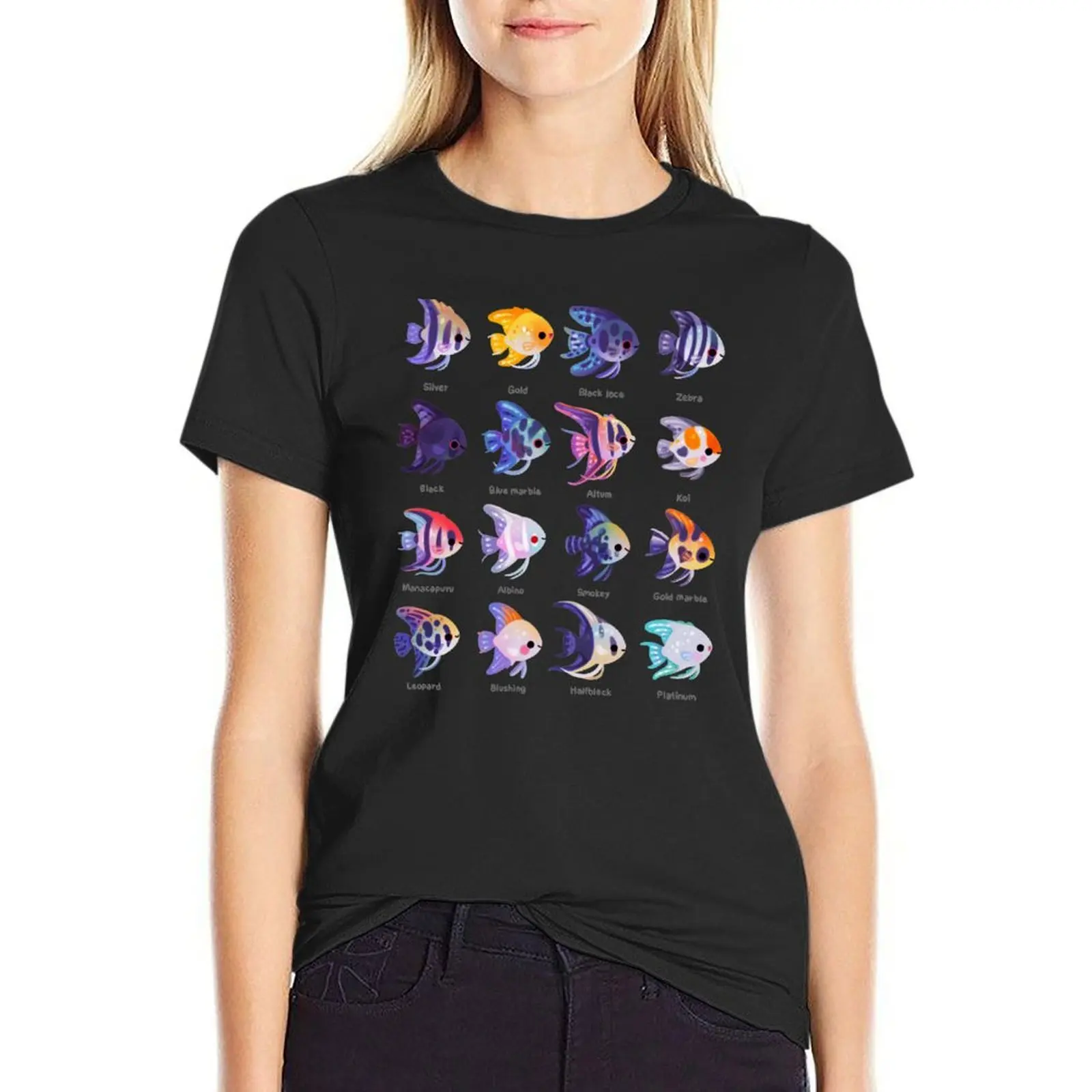 

Angelfish! (freshwater) - name T-Shirt summer tops lady clothes Women's summer blouses 2024