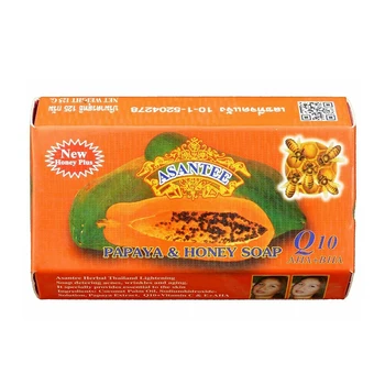 Thailand Asantee Papaja Honing Kruid Zeep Whitening Handgemaakte Zeep Verlichting Huid Hydraterende Reiniging Anti-Aging (1 Stuk)