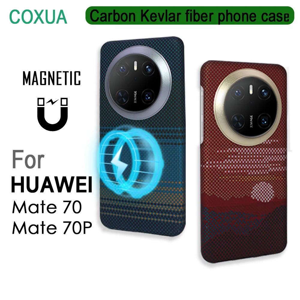 

Чехол из арамидного углеродного волокна для Huawei mate70/mate70Pro/mate70Pro+, кевларовый чехол, ультратонкий, легкий, защитный чехол-броня