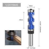 CMCP Double Bearing CNC Router Bit 12mm 1/2 Shank Solid Carbide Spiral Milling Cutter