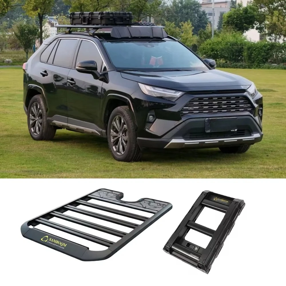 고품질 알루미늄 합금으로 제작된 루프랙 사이드 사다리, 2009-2013 RAV4 2020-2025 루프 액세서리에 적합합니다. 썸네일 2