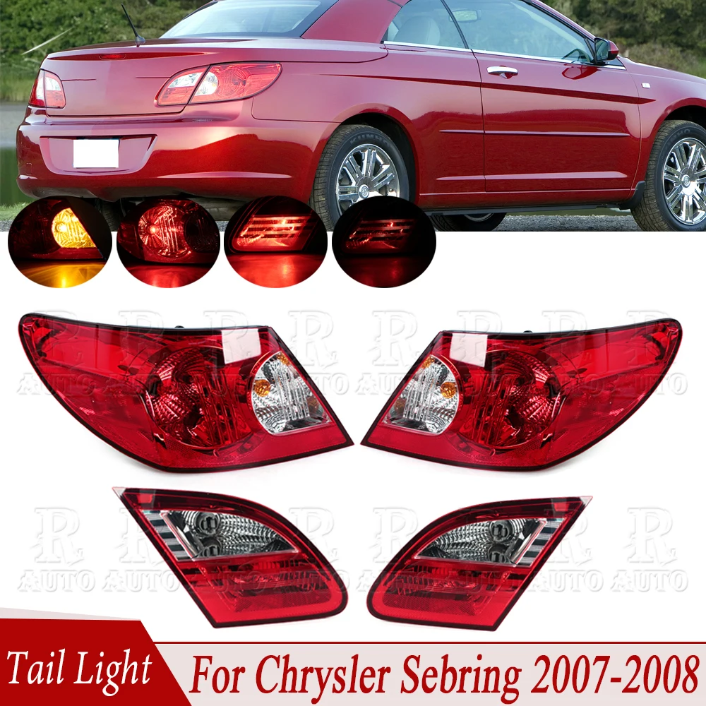 Tail Lamp Stop Brake Light Turn Signal Light Rear Fog Light 5303987AE-PFM Fit For Chrysler Sebring 2007 2008 Tail Light Assembly