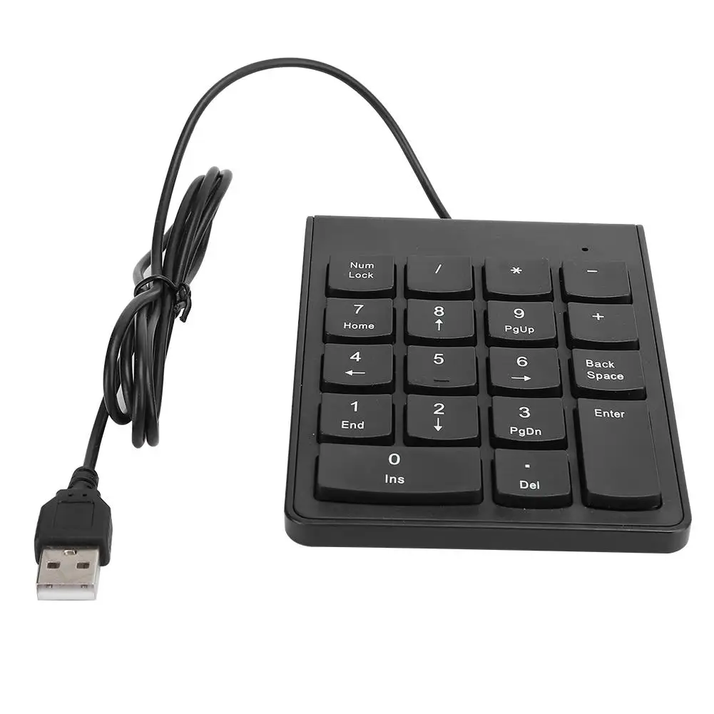 18-Key USB Wired Mini Numeric Keypad for Financial Accounting - Compact Desktop Keyboard