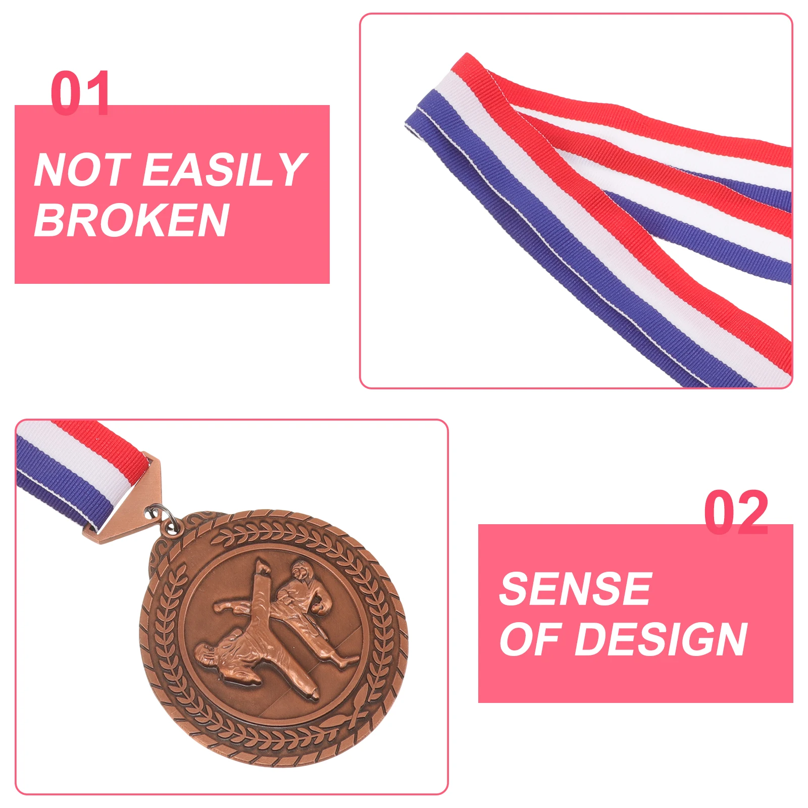 

Metal Medal Zinc Alloy Rust Resistant Competition Award Medal Hanging Plate Suitable for Martial Art Competitions