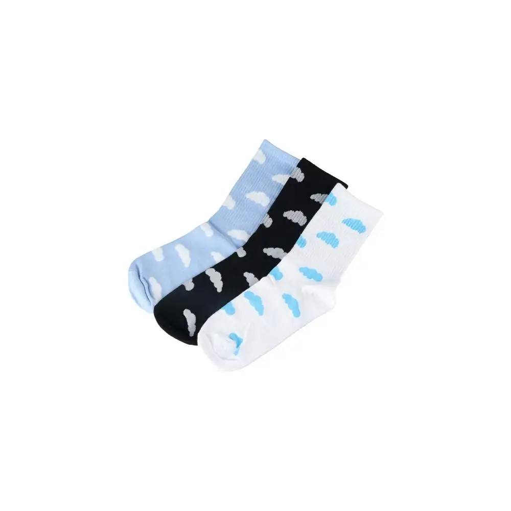 Autumn Winter Sweet Solid color Blue Sky Clouds Pattern Cotton Ins Style Female Hosiery Women Socks Korea Style Mid-tube Socks