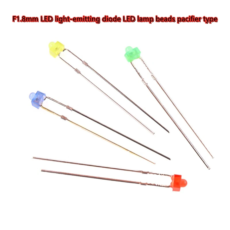 50pcs F1.8mm LED light-emitting diode LED lamp beads pacifier type 1.8mm