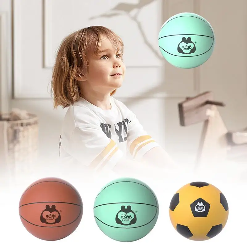 Kids Basketball Outdoor Indoor Quiet Training Ball Portable Children Pat Training Ball Indoor Sports Ball Birthday Gift For