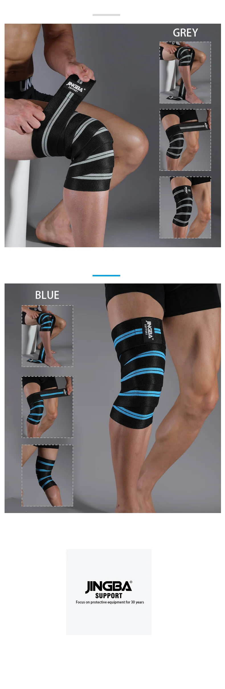 1PCS Fitness Druck Straps Gym Gewichtheben Squat Training Elastische Bandagen Bein Knie Kompression Wraps – Detail 6
