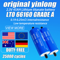 original yinlong 2.3V 45AH Lithium titanate LTO 66160H Battery 10c high power DIY 12V 24V 48V Solar Speaker Car Power battery