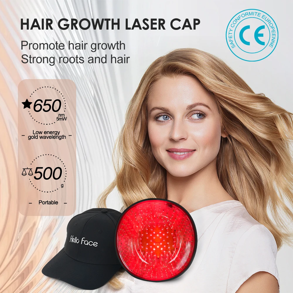 

Hello Face ABS 272pcs Laser Hair Growth Cap 5mW 650nm LLLT Hair Growth Helmet Genuine Laser 510K for Androgenetic Alopecia
