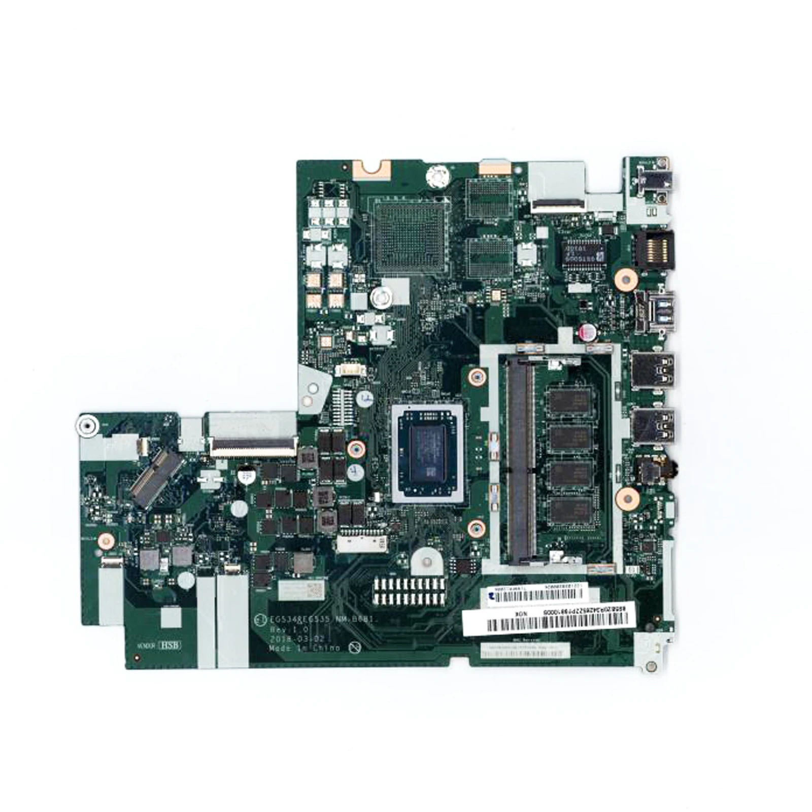 For Lenovo Ideapad 330-15ARR Motherboards EG534 EG535 NM-B681 Laptop Mainboard R3-2200U R5-2500U DDR4 4G UMA/GPU RX540 2GB