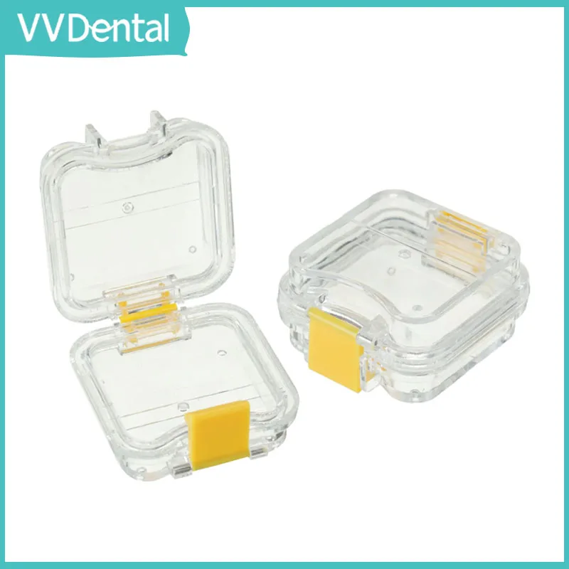 VVDental Denture Storage Box Small Crown Box With Transparent Flexible Film Portable Dental Materials Dentistry