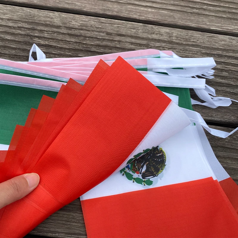 xvggdg   20pcs/set   Mexico  bunting flags  Mexico Pennant String Banner Buntings Festival Party Holiday