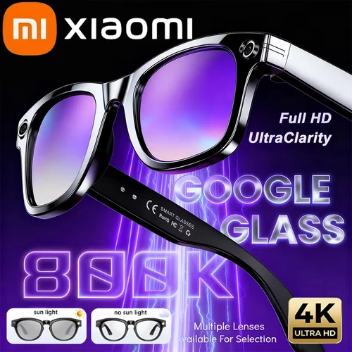 Xiaomi 4K AI gafas inteligentes fotocromáticas HD cámara multifuncional Bluetooth llamada asistente de voz reproductor de música traducción