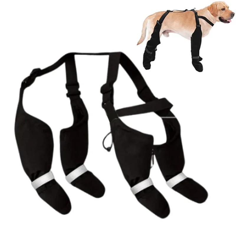 

Dog Suspender Boots Tall Adjustable Nonslip Waterproof Pet Dog Shoes Walking Leggings Winter Outdoor Sneakers Paws Protector