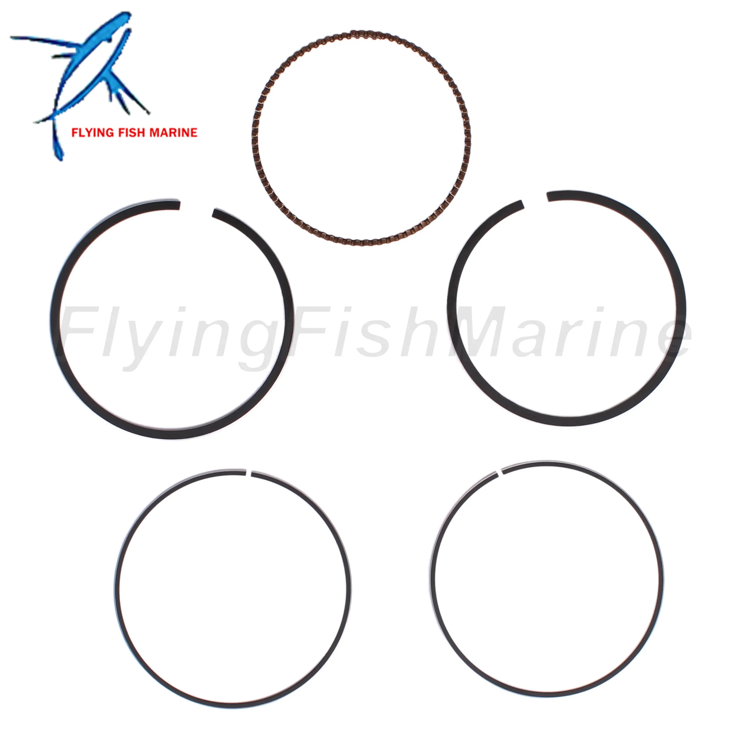 

Outboard Motor 68T-11603-00 68T-11603-01 STD Piston Ring for Yamaha 8HP 9.9HP Boat Motor, 56mm STD