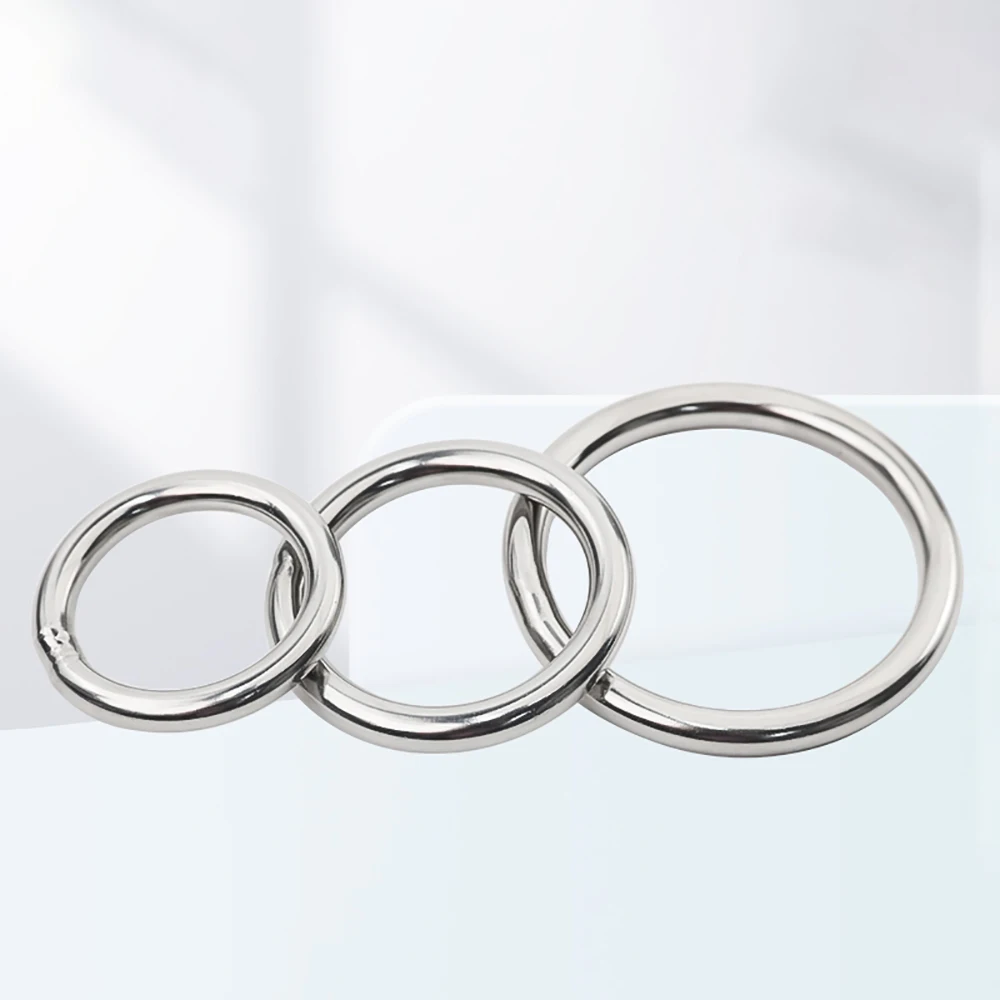 304 Stainless Steel Circular Ring O-Shaped Ring Solid Ring M8 M10 M12 For Hammock Yoga Connection Steel Ring ﻿