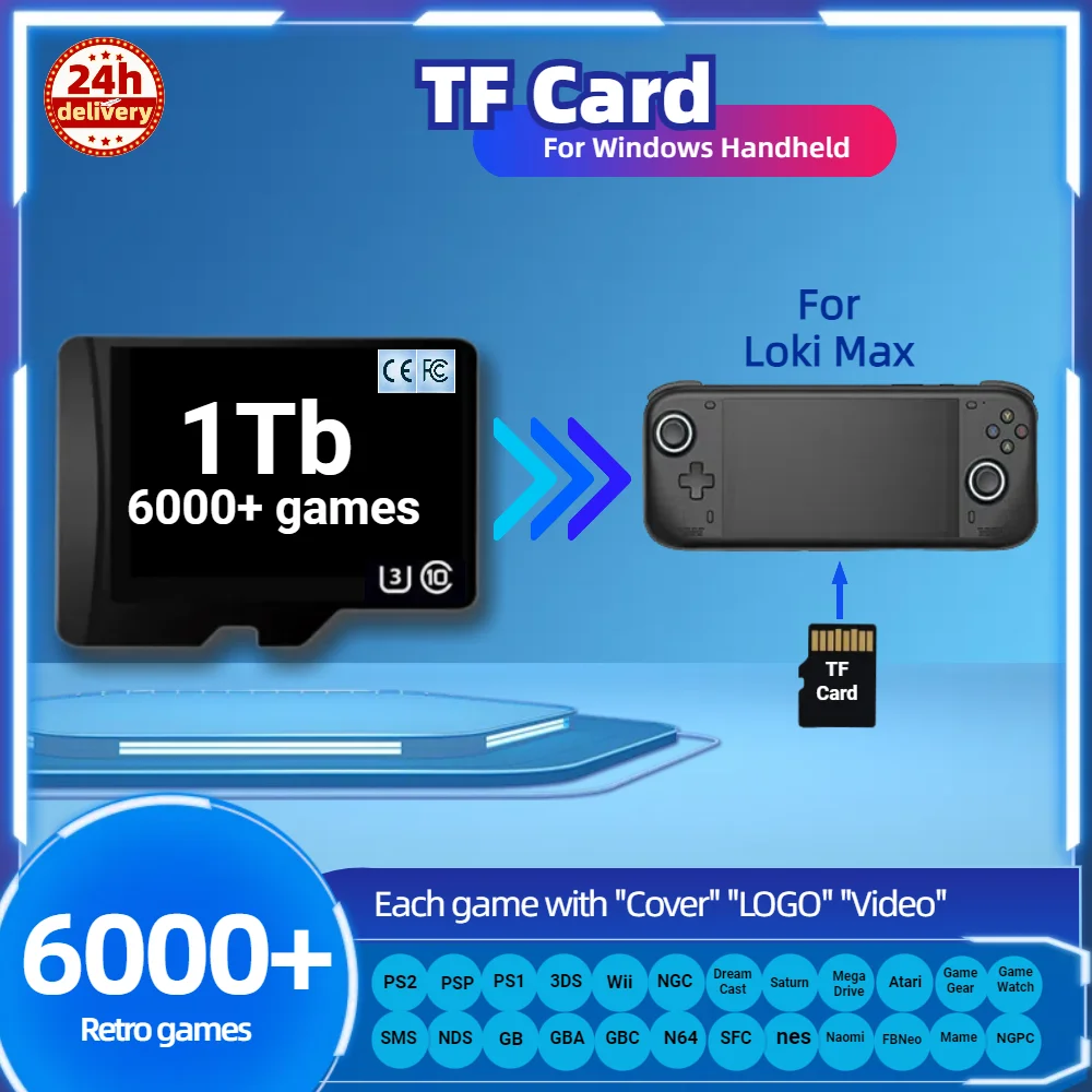 

Game TF Card For Loki Zero Max Mini Pro Memory Retro Games Pre-install Pegasus G PS2 PSP Windows Portable Console Handheld 1TB