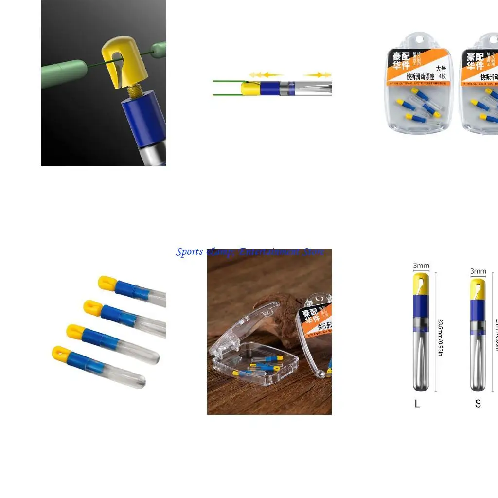 G7NF 4pcs السمك السيليكون تعويم التناوب أسماك تعويم الباقي حامل القابل للفصل #1