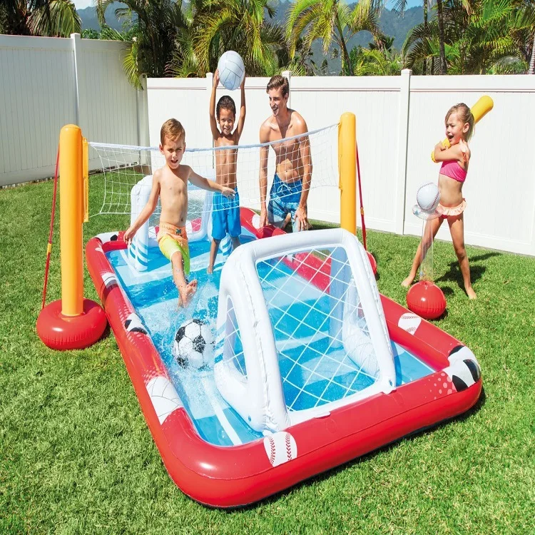 Rectangle playground park pool, inflatable recreational children's pool bath