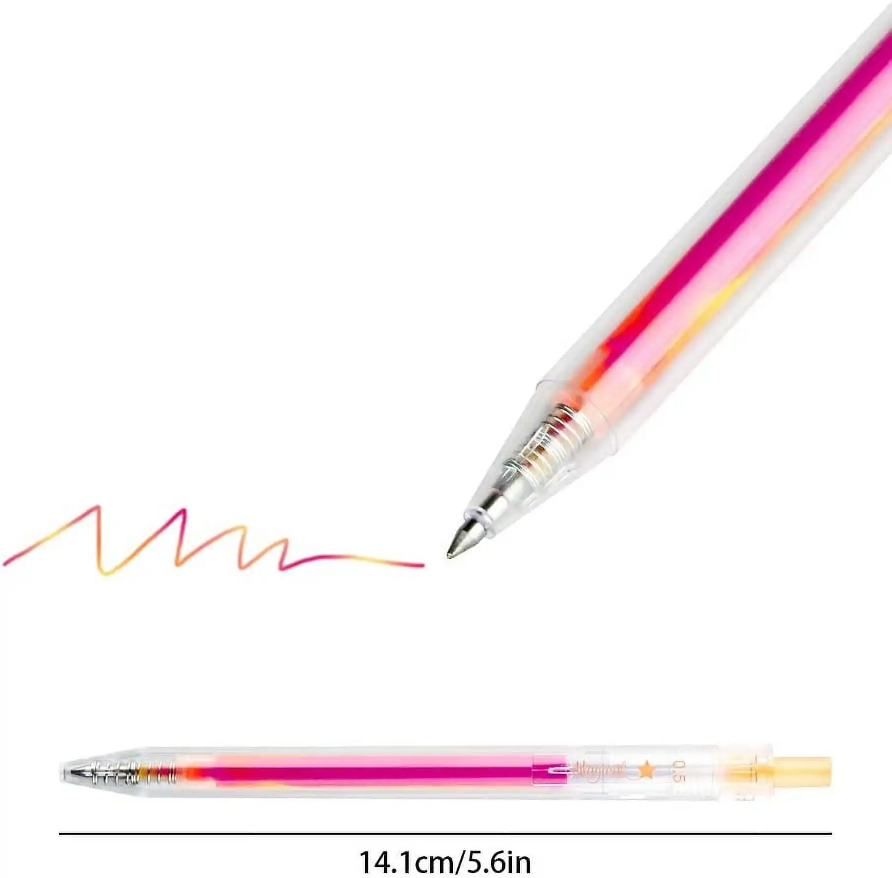 [10 Pack] Mixing of 3 Colors Magic Gel Pens Retractable Colored Ballpoint Pen Set for Class Notes, Doodling Scrapbooking
