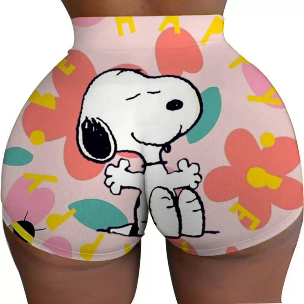 맞춤형 Snoopys Nope Not Today 바이커 러닝 운동 반바지 여성용 운동 체육관 요가 반바지