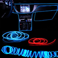 1M/3M/5M Car Interior Led Decorative Lamp EL Wire Neon Strip for Auto DIY Flexible Ambient Light USB Party Atmosphere Lighting