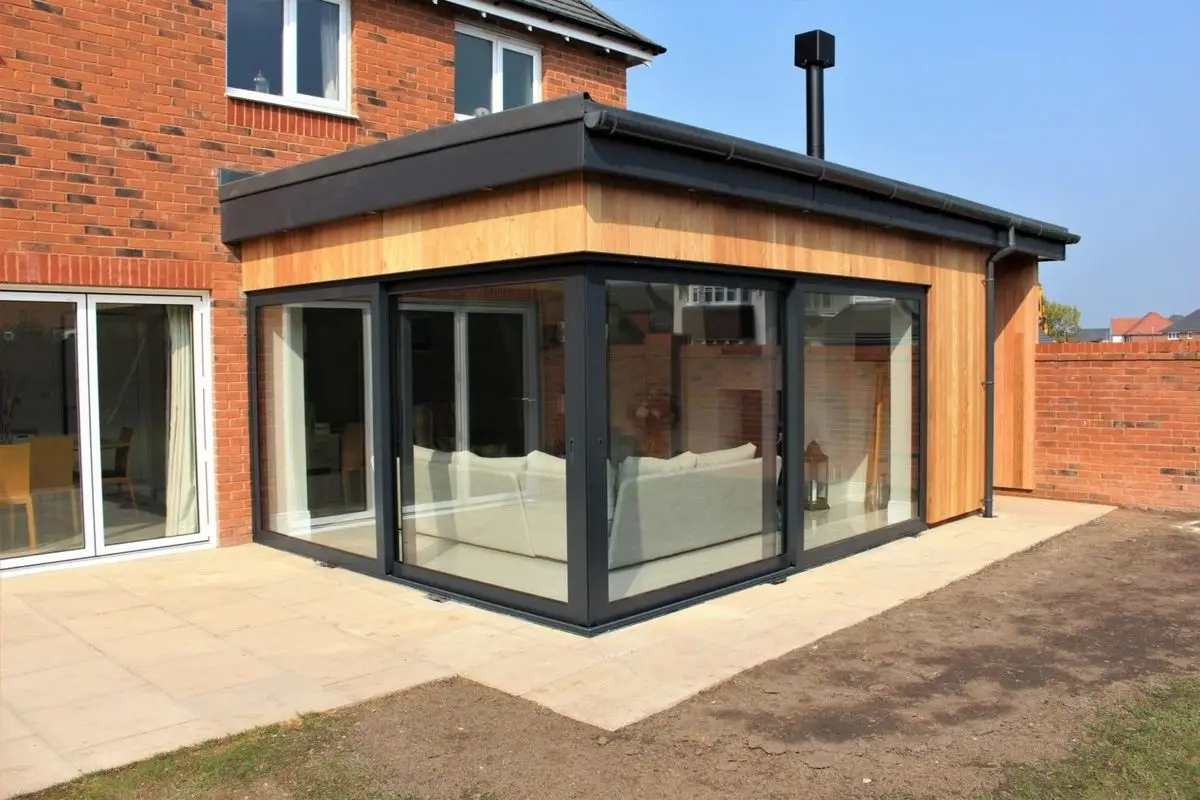 Simple Design Heavy Duty Waterproof Sliding Door Slim Frame Aluminum Sliding Doors with Large Glass Panel for Villa and Balcony