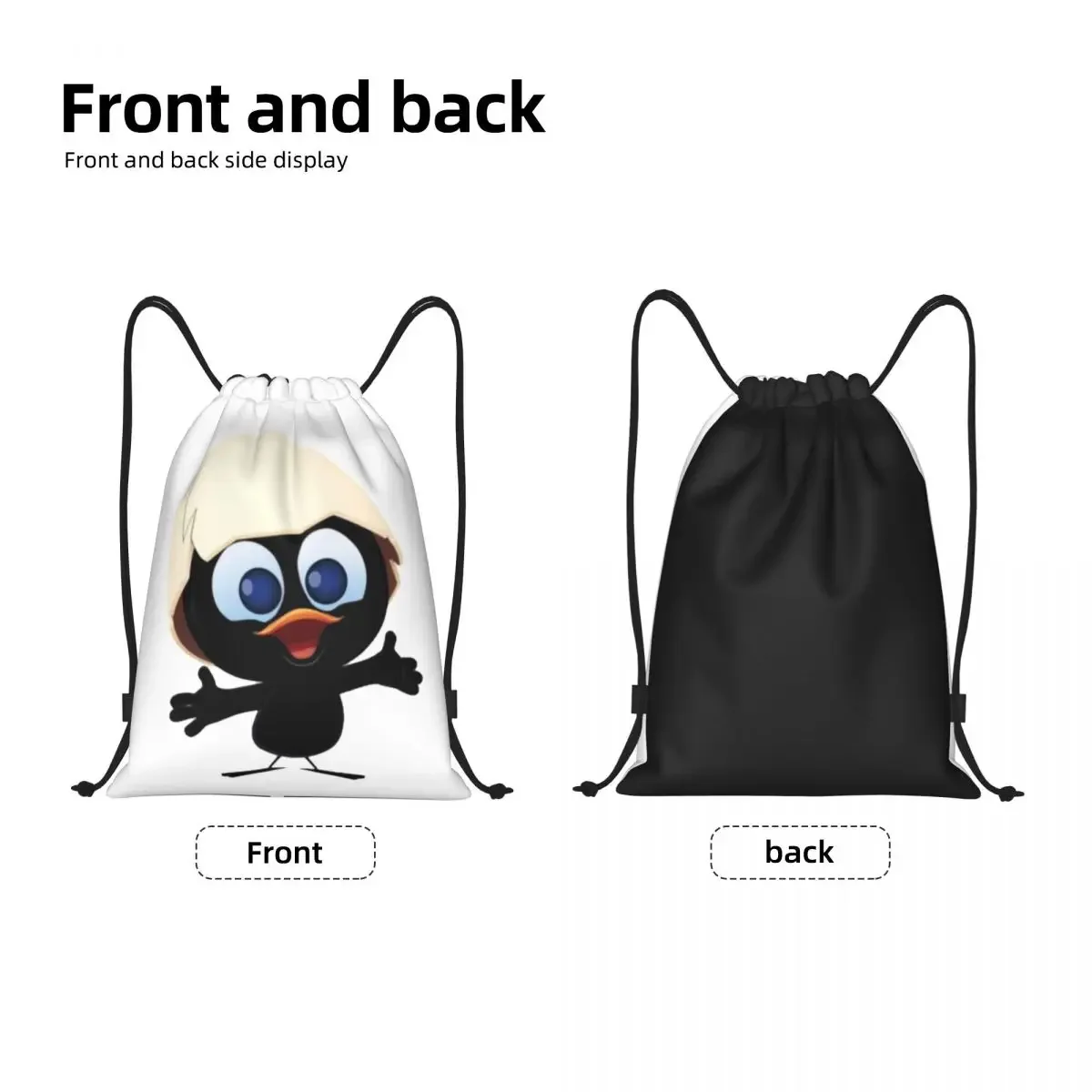 Custom Cute Calimero Drawstring Bags Women Men Lightweight Comic Cartoon Chiken Sports Gym Storage Backpack