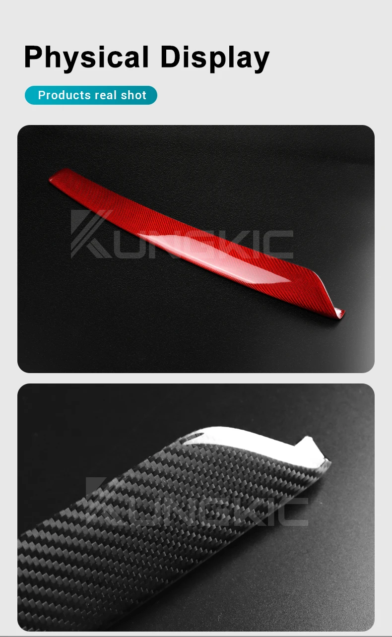 Harte, trockene Kohlefaser für Abarth 595 695 595C 2017 2018 2019 2020 2021 2022 2023 2024 Auto-Frontstoßstange-Dekorationsaufkleber – Detail 8