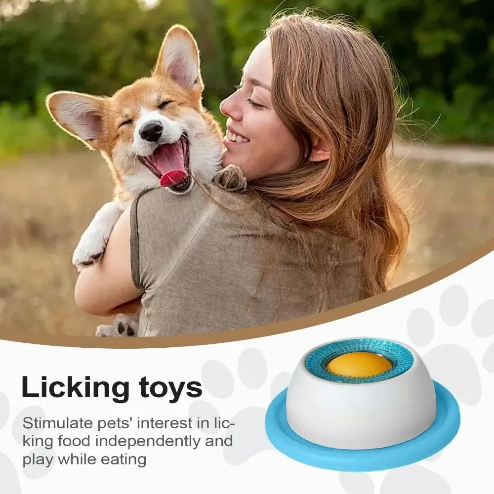 Funny Interactive Pet Lick Promotes Dental Health Self-Soothing Snack Bowl Training Yogurt Licking Plate For Dogs Cats