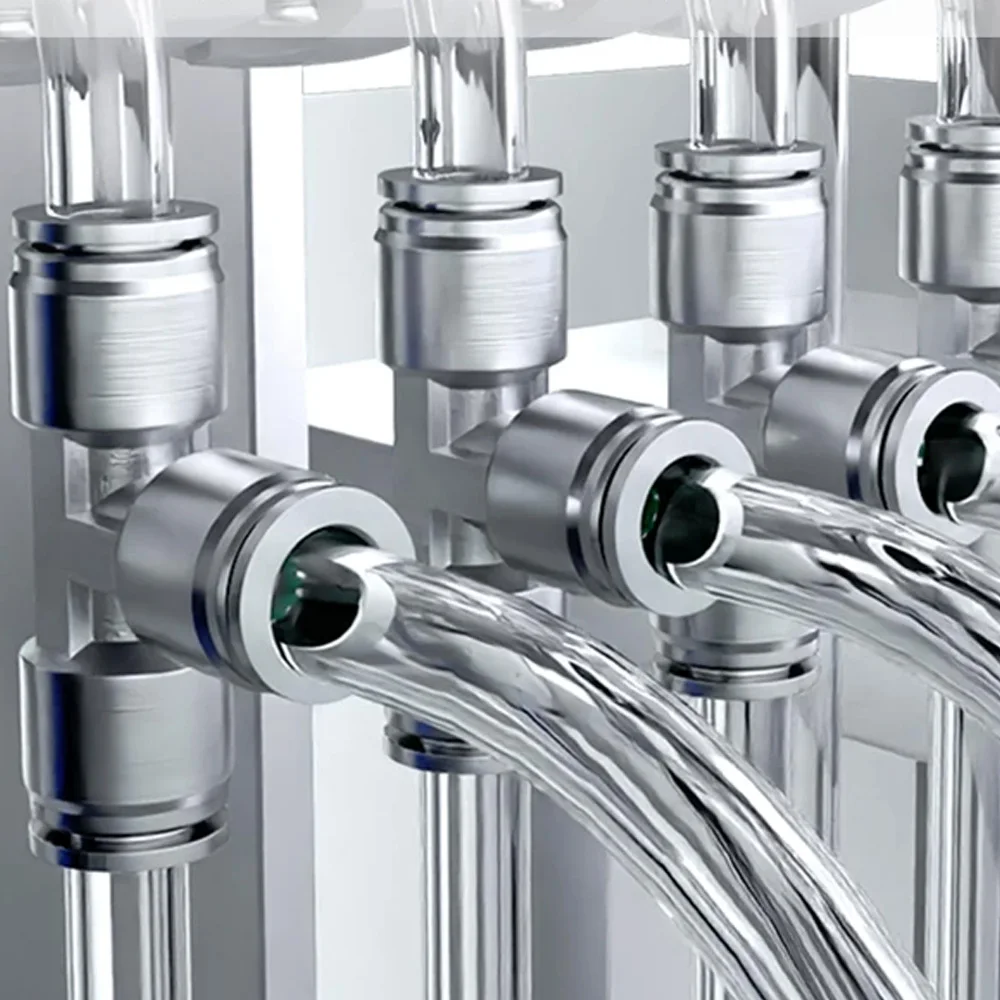 304 Stainless Steel Pneumatic Quick Connector 3-way T-shaped Variable Diameter Connector PE PEG Air PU Hose 10 12 14 16mm 8-6-8