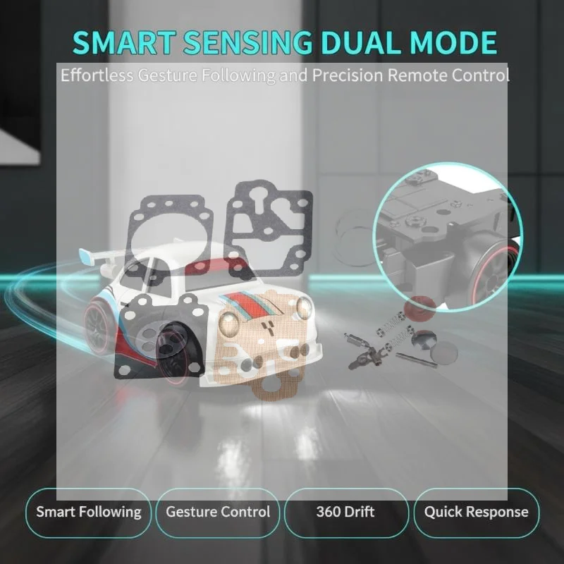 Smart Sensing RC Drift Racing Car Multi Mode 1 Set Remote Control Toy for Kids Outdoor Backyard Entertainment