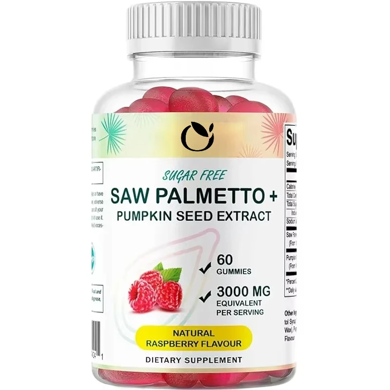 

Без сахара Saw Palmetto с тыквенным семенем — 3000 мг, эквивалент на обслуживание — натуральный вкус малины — 60 жевательных конфет