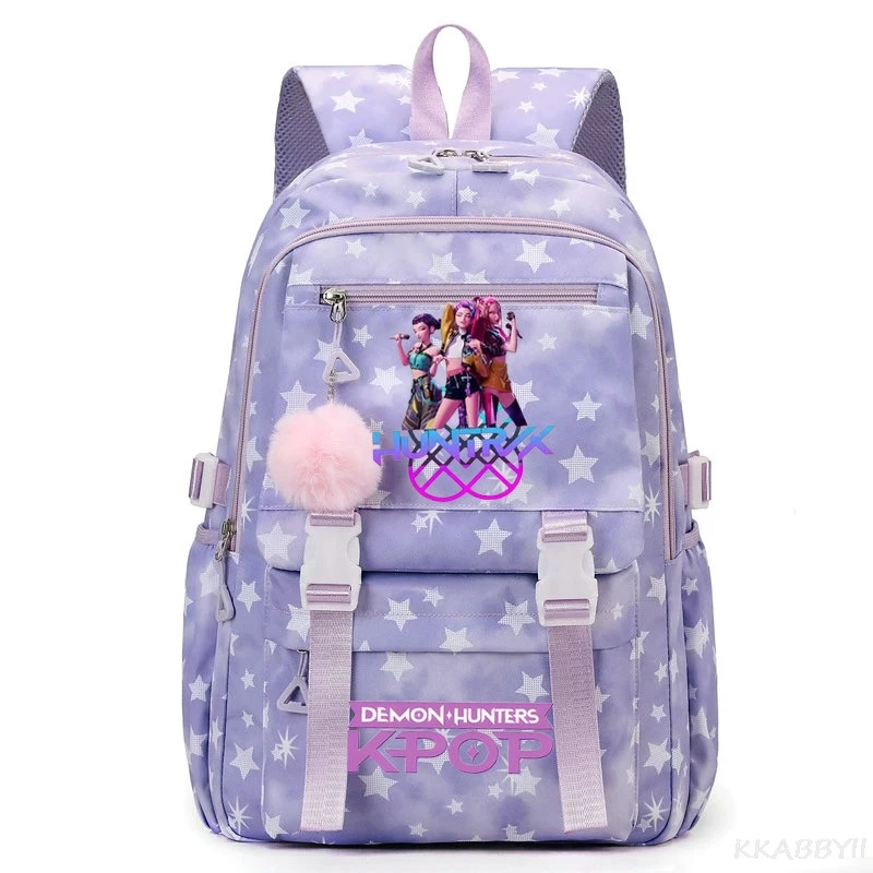 

KPop Demon Hunters Print Women's Backpack Boys Girls Bookbag Bag Student Teen Children Knapsack Schoolbag Rucksack