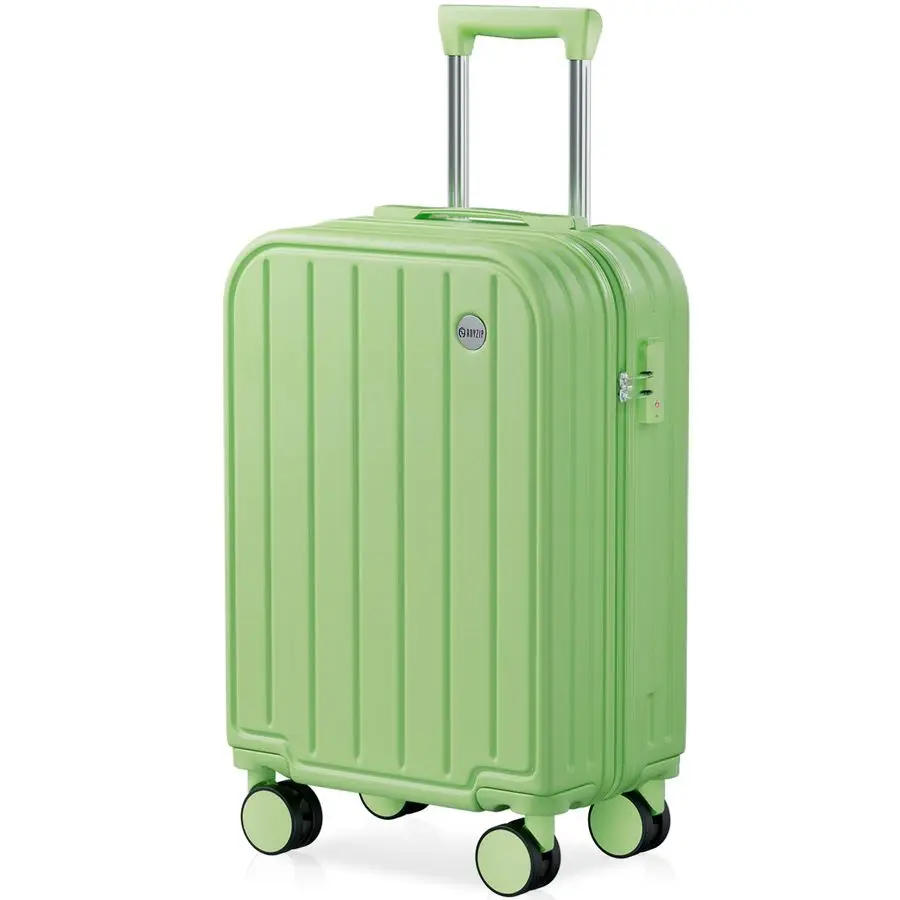 

On Luggage,22x14x9 Airline Approved with TSA Lock,20 Inch PC ABS Hard Shell Suitcase with Wheels for Women and Kids Applegreen