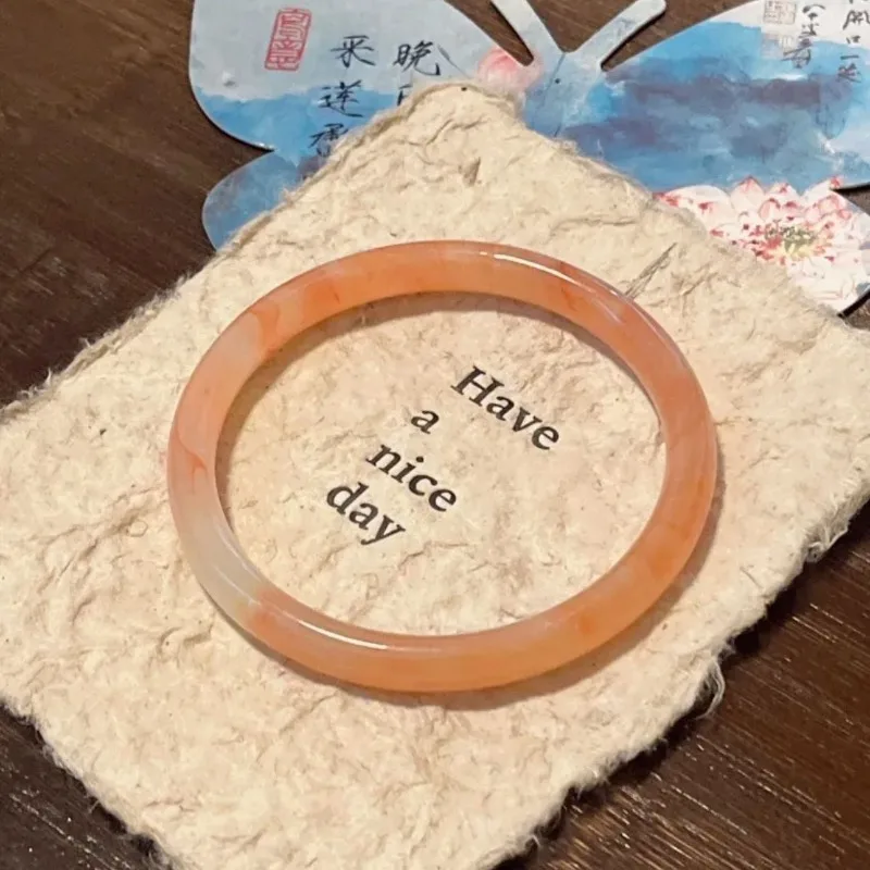 

Natural Gold Silk Jade Bracelet, Classic Fashion Versatile Jewelry