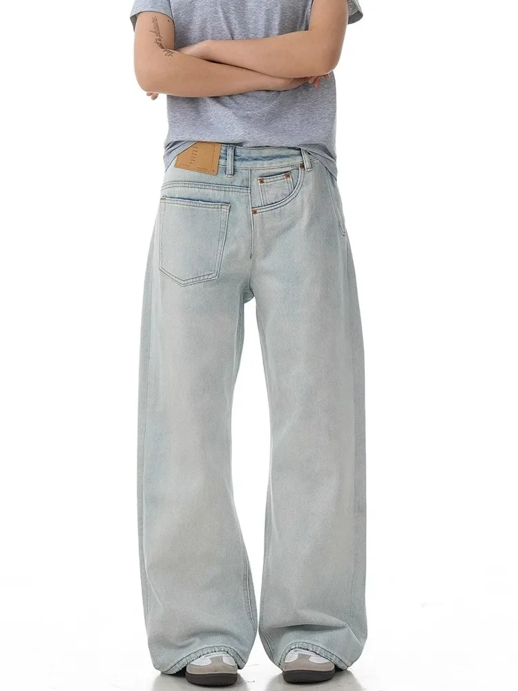 

Женские синие мешковатые джинсы Y2k в стиле Харадзюку, винтажные джинсовые брюки бойфренда с изогнутым ножом, японский стиль 2000-х, джинсы, брюки, одежда оверсайз