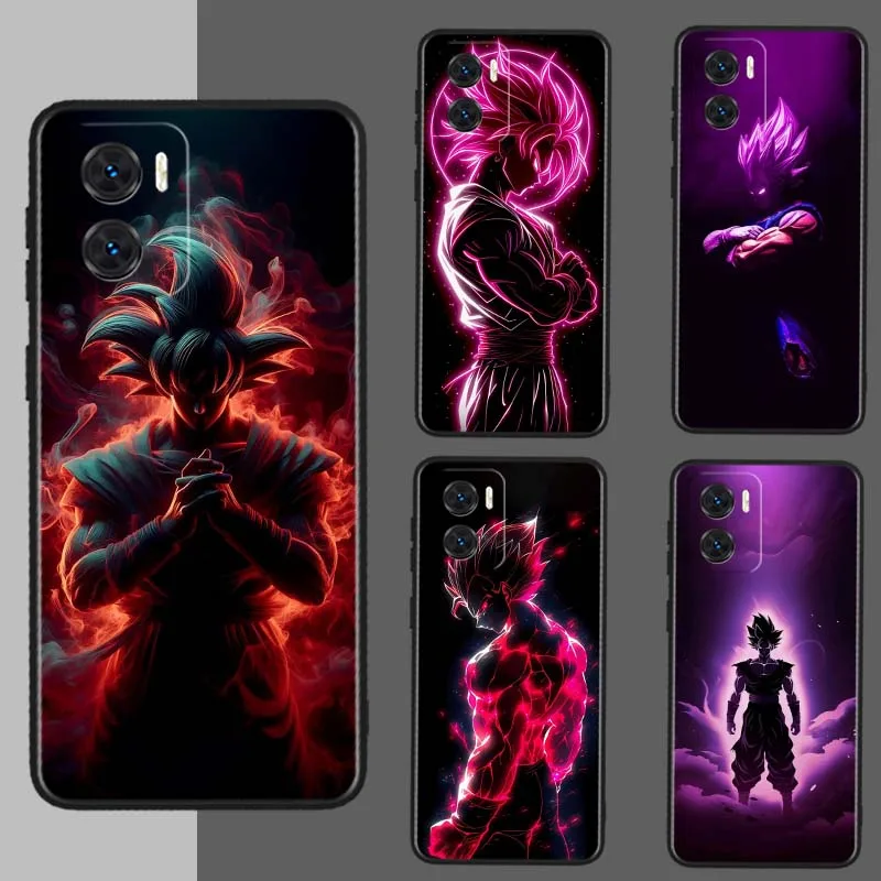 

D-Dragon Ball Son Goku Anime Cover For Motorola Moto G85 G64 G55 G54 G45 G35 G34 Edge 50 40 5G Black Phone Case