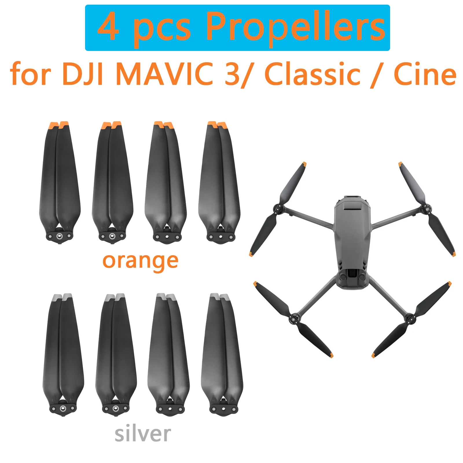 4PCS Propellers for DJI MAVIC 3 PRO Replace Quick Release Paddle Blade Prop Wing Fan Spare Part for MAVIC 3 Classic/Cine Drone