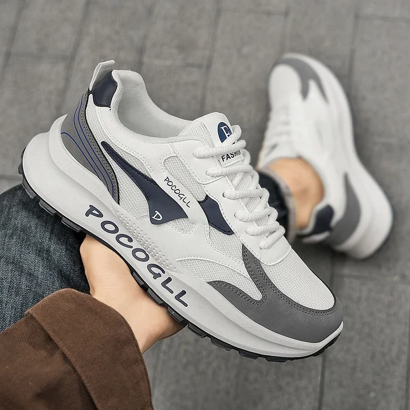 

New Comfortable Versatile Breathable Non Slip Male Sneakers Men's Sports Casual Shoes Fashionble Thick Platform Shoes Masculino
